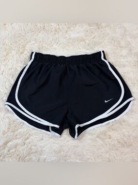 Nike Women's Athletic Shorts in Black with White Accents